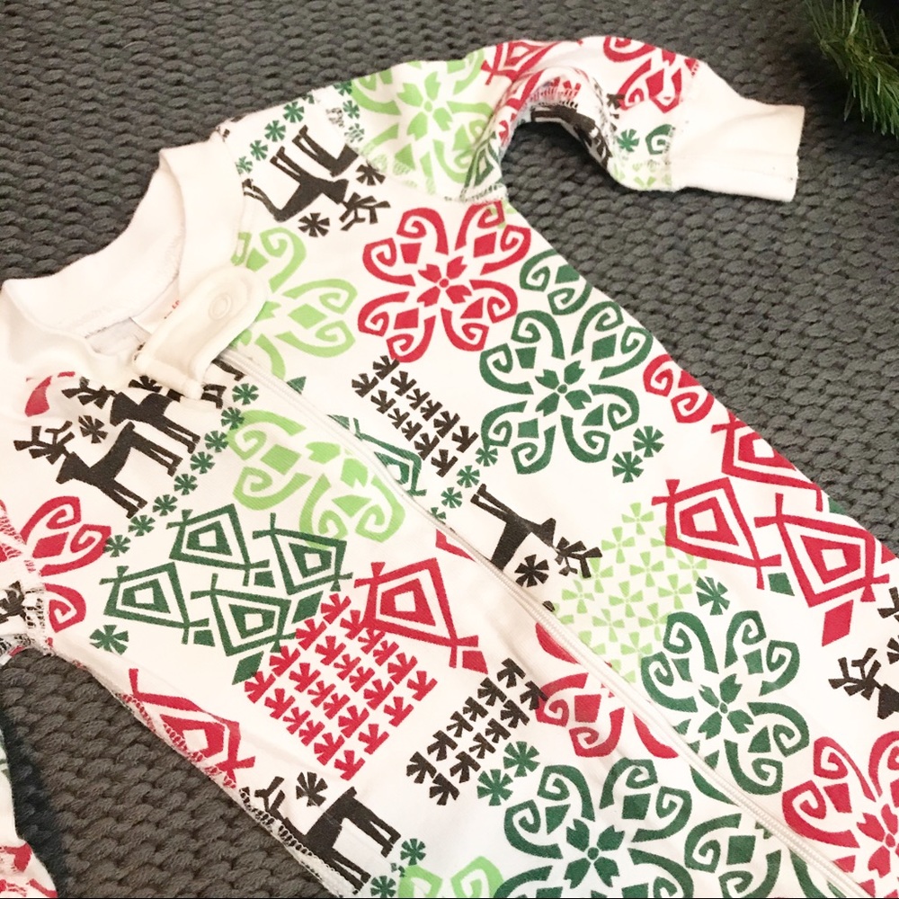 Hanna Andersson Geometric Deer Floral Pajamas - Picture 2 of 5